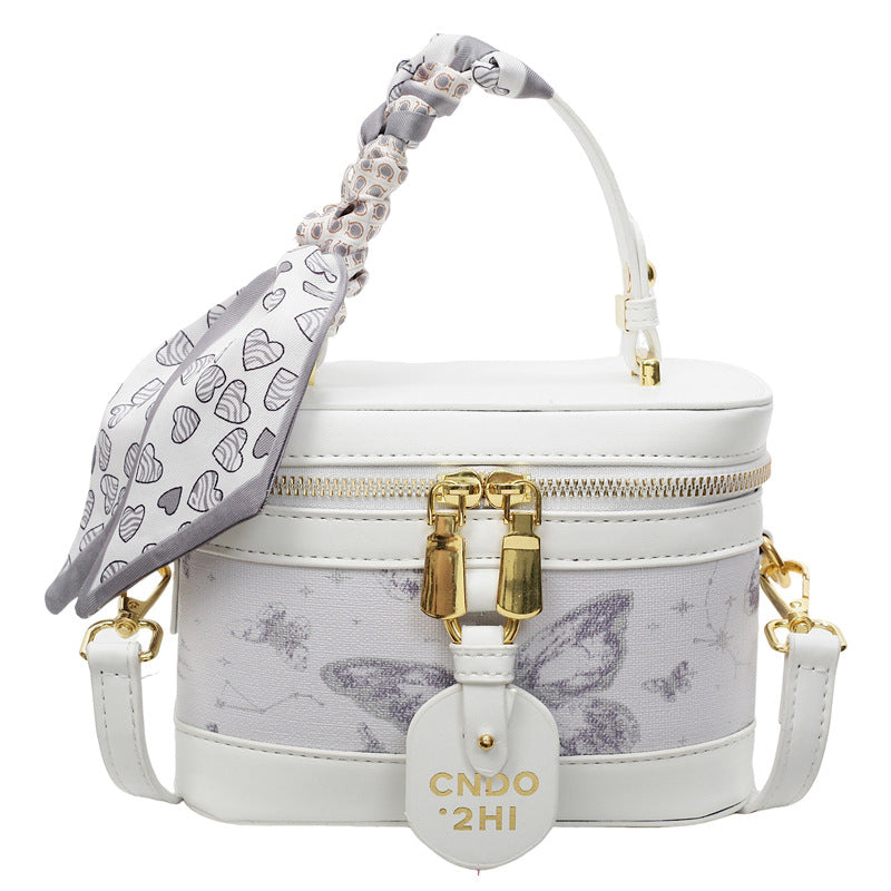 Bag Women's 2025 New Popular Handbag Cosmetic Box Bag High Texture Fashion Shoulder Bag Commuter Messenger Bag