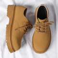 Derby shoes men's springlow ankle british style rhubarb boots round toe big toe shoes black workwear shoes thick solecasual leather shoes