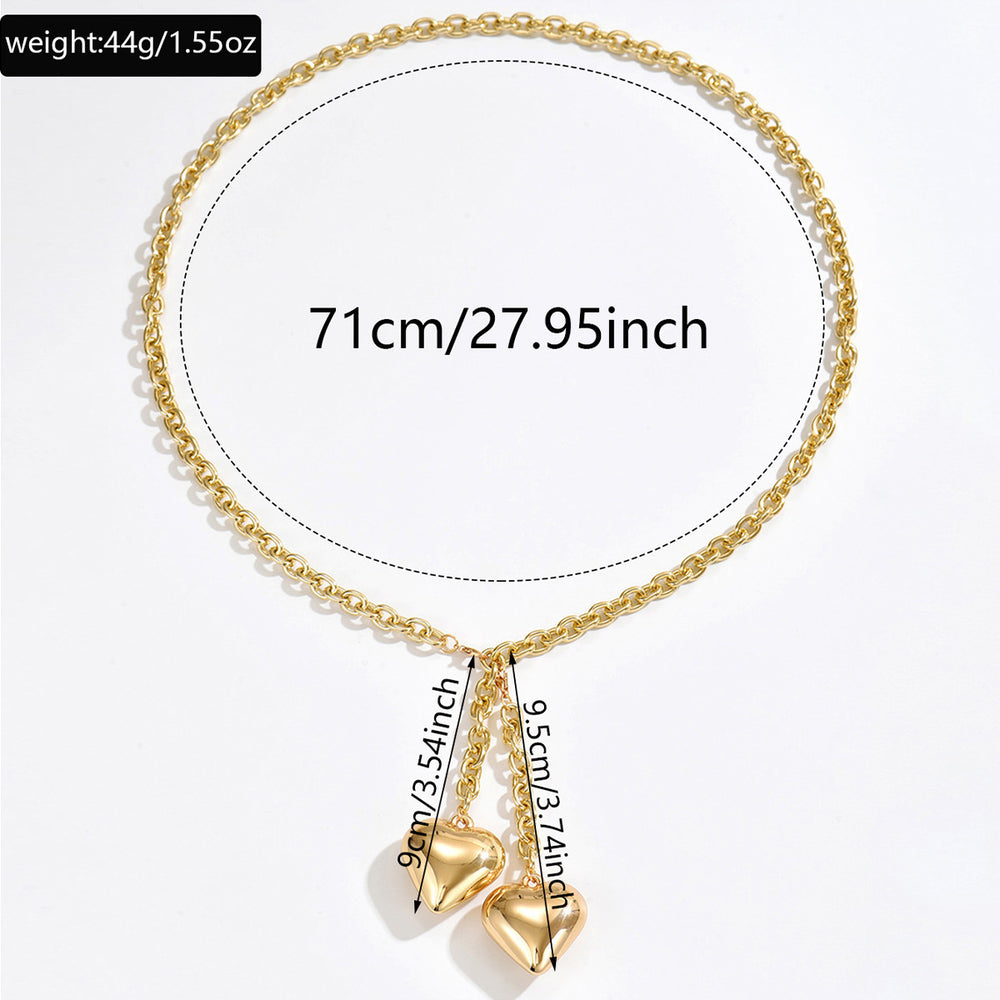 European and american cross-border jewelry: minimalist cross-border heart pendant waist chain - hip-hop punk style fashionable versatile body chain for women