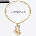 European and american cross-border jewelry: minimalist cross-border heart pendant waist chain - hip-hop punk style fashionable versatile body chain for women