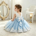 Baby girl sleeveless vest dress with bow - birthday, first birthday, cross-border, european & american style, tutu princess dress for girls