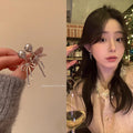 Silver tassel bow earrings-a1396 silver