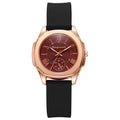Trendy korean style quartz watch for women - elegant wristwatch with silicone strap - wholesale student watches