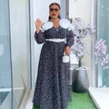 european and american  cross-border e-commerce new hepburn retro french style women's plus size polka dot dress
