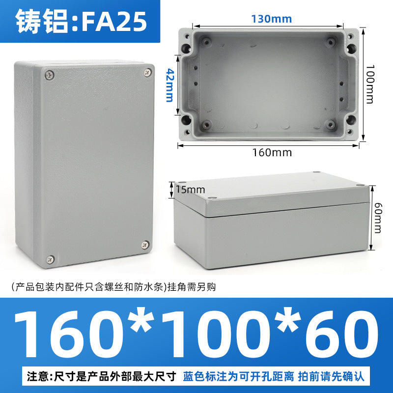 Cast aluminum waterproof box Outdoor waterproof aluminum box Metal box Outdoor terminal box Button box Sealed aluminum waterproof junction box