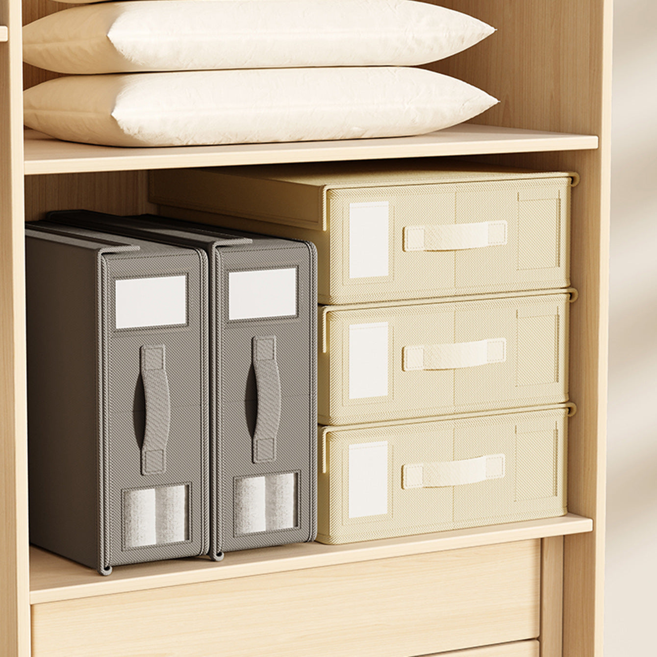 Non-woven bed sheet four-piece  hot-selling new product storage box with lid wardrobe sorting storage box drawer storage