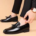 Summer new men's leather shoes - plus size business formal casual dress shoes - wedding lace-up men's footwear