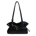 2026 early spring hot-selling chic handbag - women's unique leather belt-embellished high-end underarm bag - large capacity commuter bag