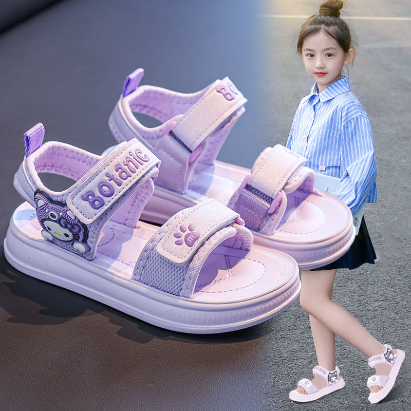 Girls' sandals: new  summer collection - stylish princess sandals for kids, soft sole, non-slip, perfect for students, sports, and beach