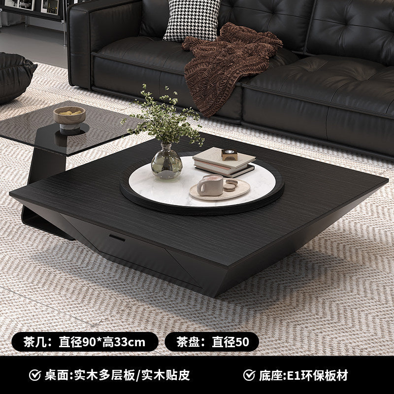 Modern minimalist upscale inverted triangle coffee table - designer style for living room, available in trapezoid and square shapes, coffee table set