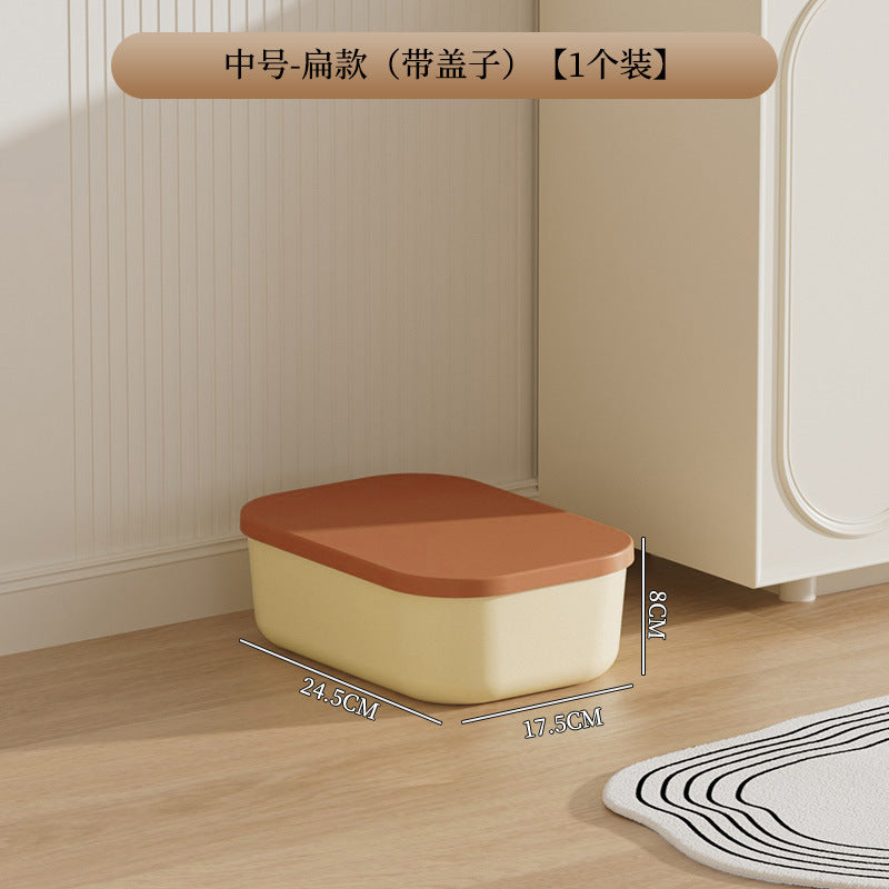 Storage box, desktop finishing, living room snacks, toy storage basket, kitchen sundries basket, rectangular covered storage box.