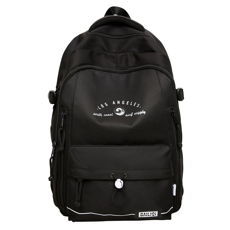 Backpack girl's friend: fresh, japanese-style school backpack - large capacity, cute color block design for middle and high school students
