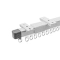 Curtain window screen aluminum alloy track slide curtain rod telescopic curtain track silent side mounted top mounted guide rail single rail