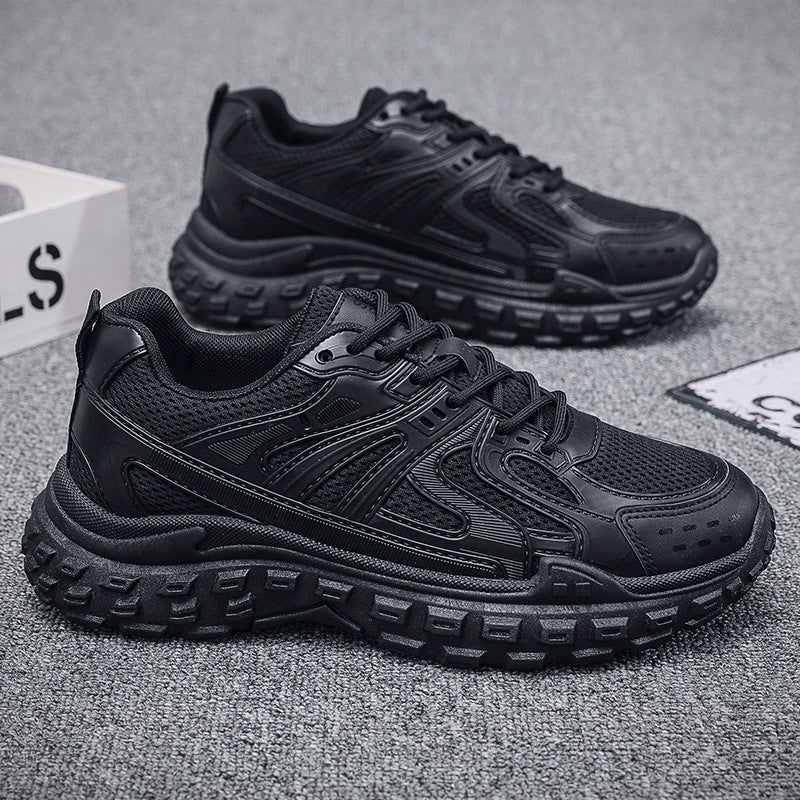 Dad shoes 2025 spring mesh breathable wear-resistant casual shoes anti-slip tire sole athletic running shoes cross-border men's footwear