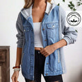 new arrivals: plus size women's patchwork hooded denim jacket - perfect for , , and european & american markets