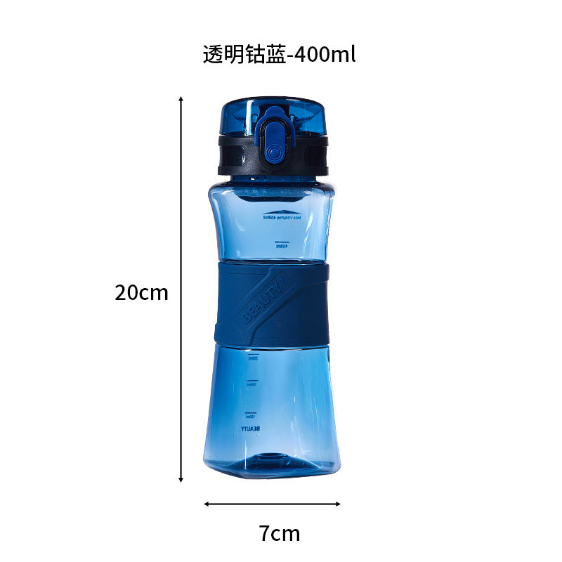 New summer large capacity sports water bottle - portable, leak-proof, drop-resistant, high-temperature resistant plastic water cup for students