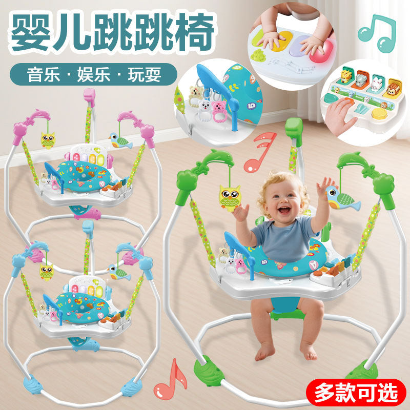 Cross-border Baby Multifunctional Jumping Chair Children's Music Lighting Jumping Chair Fitness Chair Seat Swing Chair Game Table
