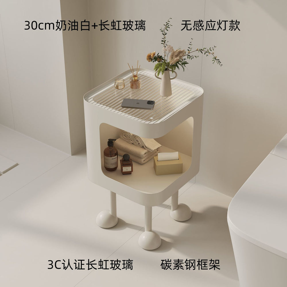 Creative metal ornaments side table cream bedroom living room casual bedside table storage rack sofa coffee table floor storage