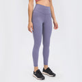 Dianqian comfortable nude yoga pants women's high waist hip lifting running tight stretch sports fitness pants d19037-2