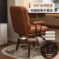Solid wood computer chair - swivel, backrest, makeup stool, office sofa seat, ergonomic desk chair for women's bedroom