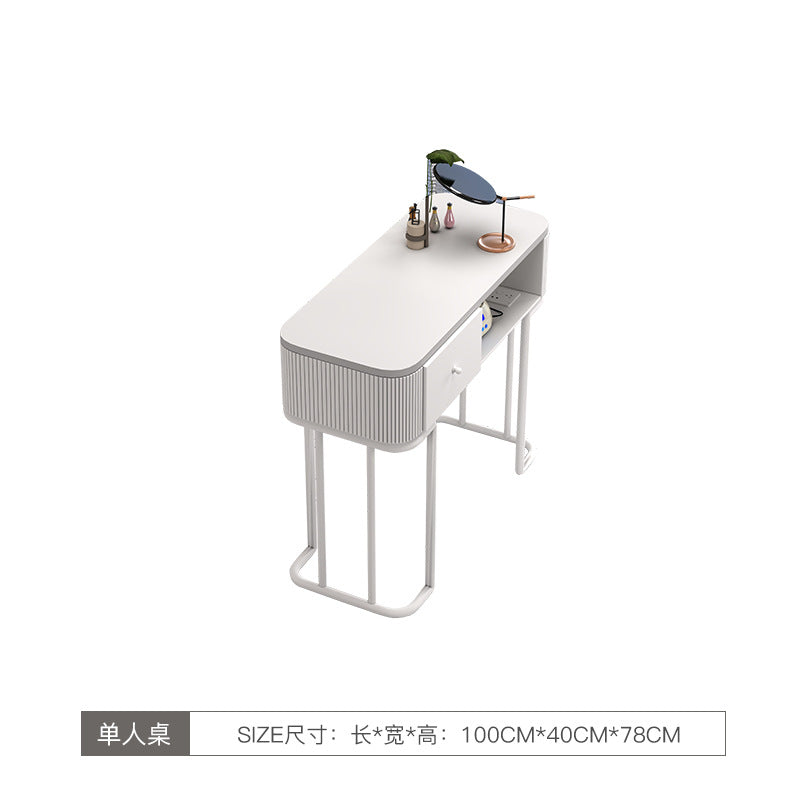Cream style manicure table and chair set Japanese manicure table special price economical single double ins Internet celebrity multi-function