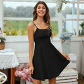 european and american women's clothing: fresh & sweet cinched-waist cami mini dress, a-line swing dress