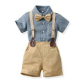 One-year-old formal wear for baby boys, british style, fashionable birthday performance dress, overalls suit, children's clothing, springnew arrival