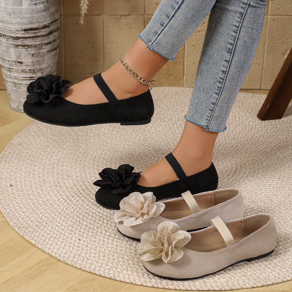 plus sizeflatsflowers shoes gentle style easiest for matchnew arrival with skirt slip-onflatsflats