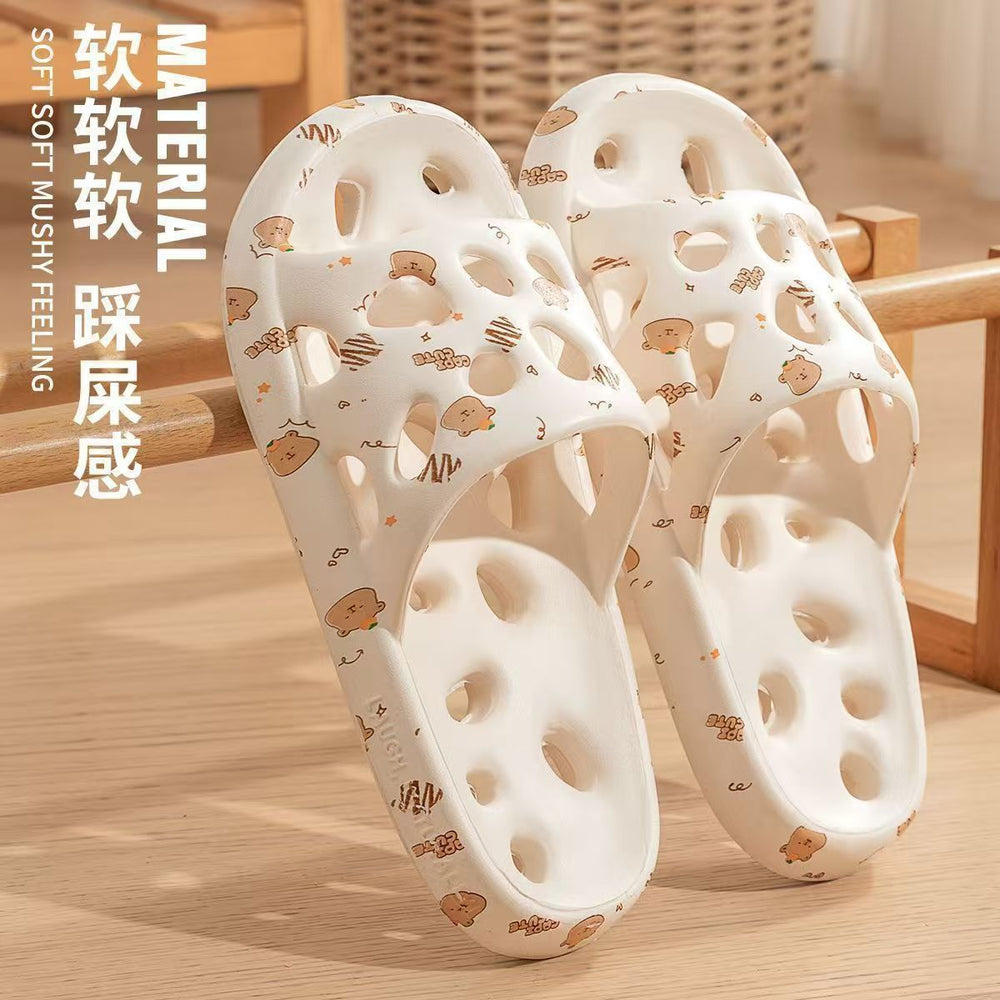Couple's bath slippers - non-slip, water-resistant, indoor home slippers for men and women - super comfortable, bathroom-friendly, and perfect for lounging