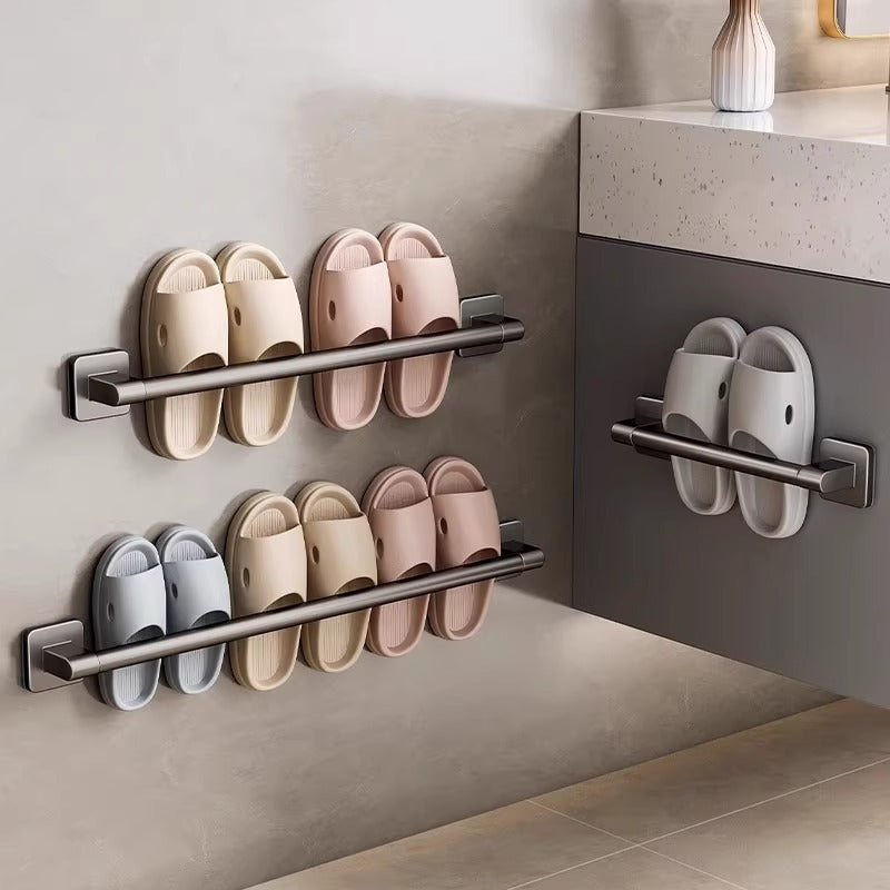 Bathroom shoe rack, bathroom slipper rack, punch-free toilet wall-mounted hanging rack, storage rack handy gadget