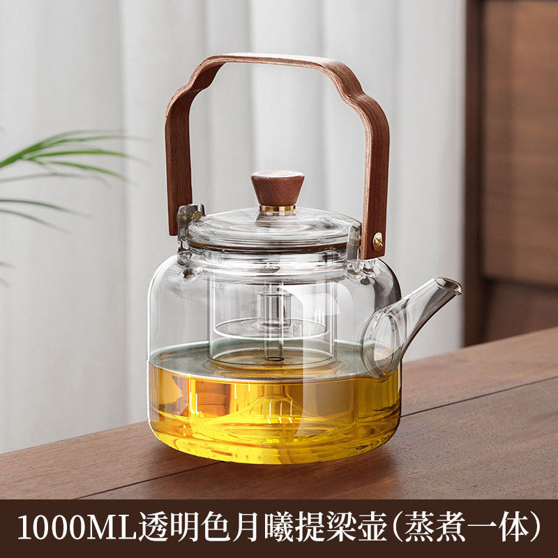 Tea kettle thickened glass handle kettle large capacity tea maker steaming all-in-one health-preserving kettle electric ceramic stove bubble tea kettle
