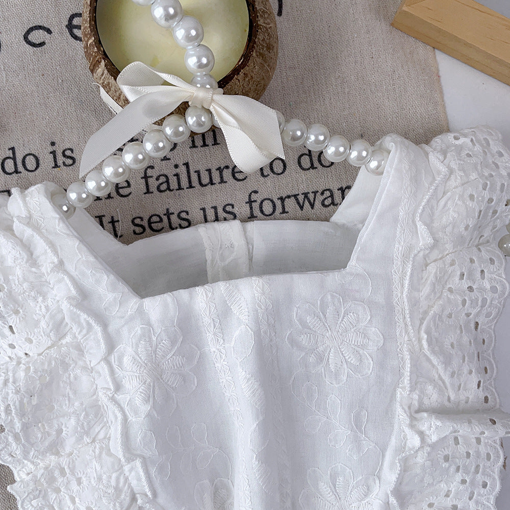 Dropshipping children's clothing: summer dreamy fairy princess dress for little girls and toddlers - solid white mesh dress