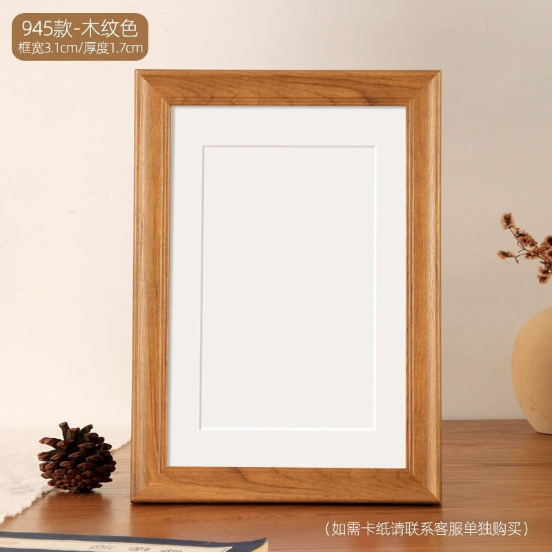 Photo frame empty frame A3a4 desktop table setting calligraphy and painting calligraphy picture frame mounted four 4K open 8 puzzle outer frame wall hanging DIY