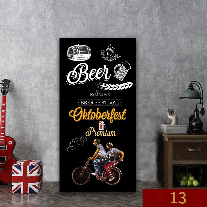 Bar wall decoration painting leisure bar pub box mural industrial style background wall beer KTV hanging painting