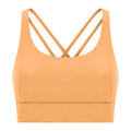 New arrival cross back yoga bra double-sided brushed nude high-strength bubble wrap push-up sports intimatesdw002