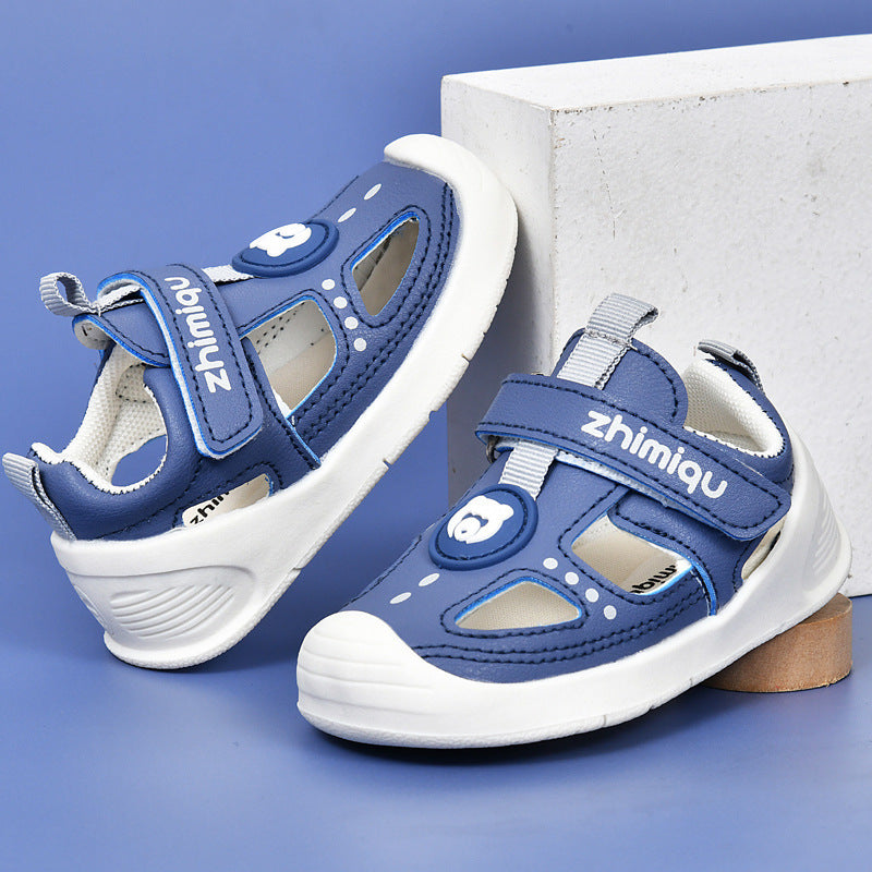 Baby sandals for boys, summer infant first walker shoes, 0-1-2 years old, soft sole baby and toddler functional shoes for girls