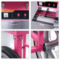 Commercial electric cotton candy machine with trolley - fully automatic electric hot floss cotton candy maker for street vendors and pop-up shops