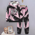 Kids' hoodie set, a cross-border bestseller featuring 67 elements, trendy 3d digital print fashion hoodie set for girls