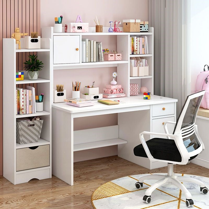 Children's study desk home desk bookshelf integrated elementary school student simple writing desk bedroom computer desk and chair set