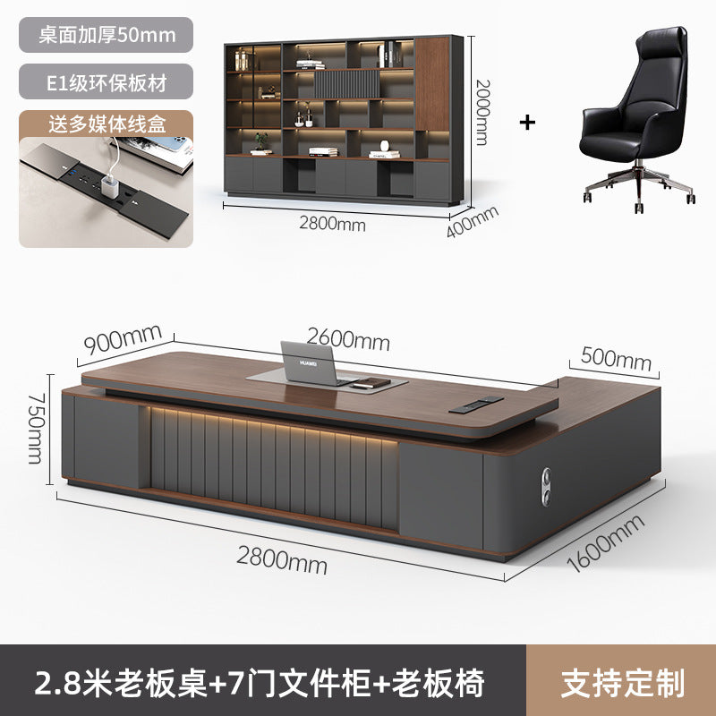 Saint li accessible luxury boss president manager supervisor desk executive desk casual modern thickened paint office desk chair