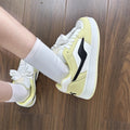 Preppy style national trend niche bread shoes women's ins trend 2026 summer new styleeasiest for matchthick sole round toetie back sneakers