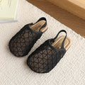 Soft bottom mesh breathable slip-on lazy person with skirt  summer baotou half slippers girl outwear outer trend