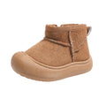 Winter kids' snow boots, ankle boots, fuzzy baby boots, korean style closed-toe cotton boots for boys and girls, ages 1-7