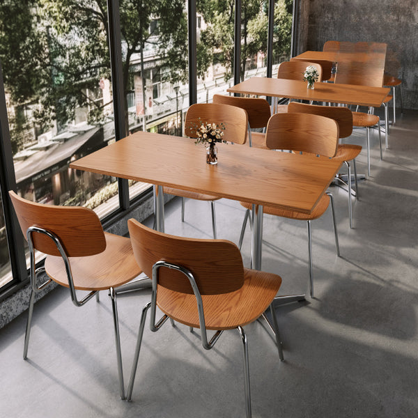 Ocean board table retro style cafe Internet celebrity creative catering baking long table commercial coffee shop table and chair combination