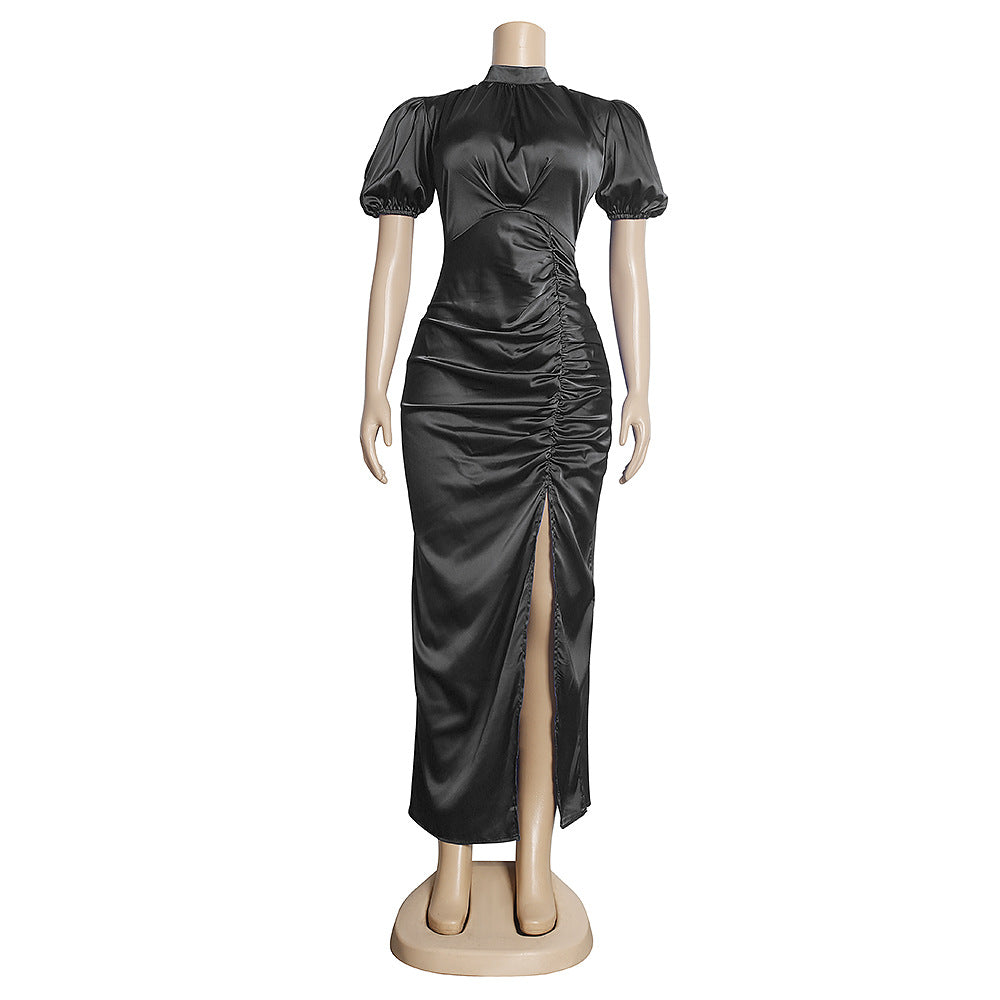 e-commerce independent site   sexy asymmetrical dress evening gown european and american women's clothing