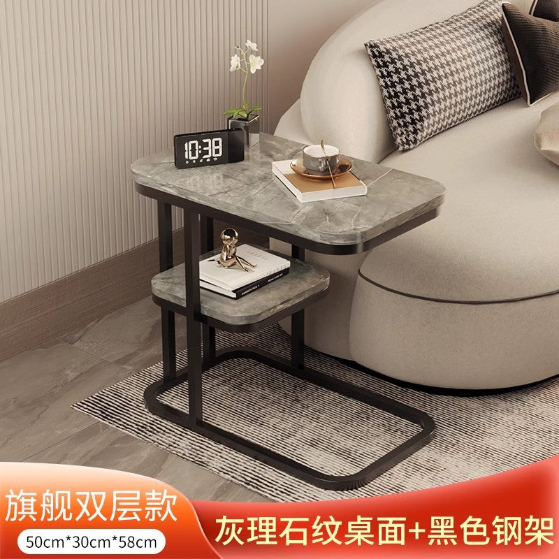 Sofa side table Mini small coffee table Living room Modern side cabinet Side cabinet Balcony storage Small table Light luxury square corner table