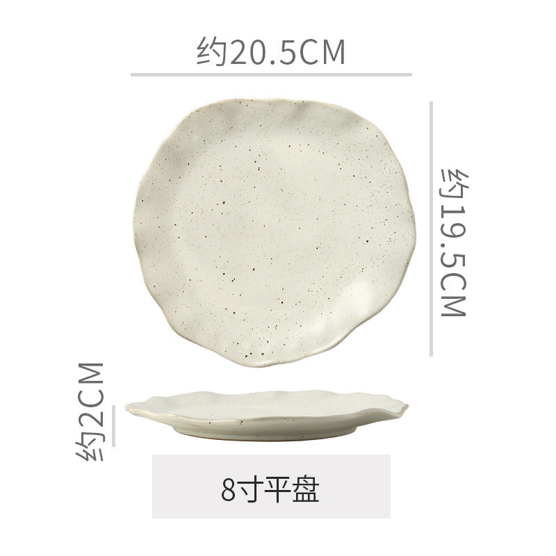Vintage chic dinnerware set - restaurant, hotel, and home use - unique shaped dessert plates, pastry bowls, and rice bowls - wholesale