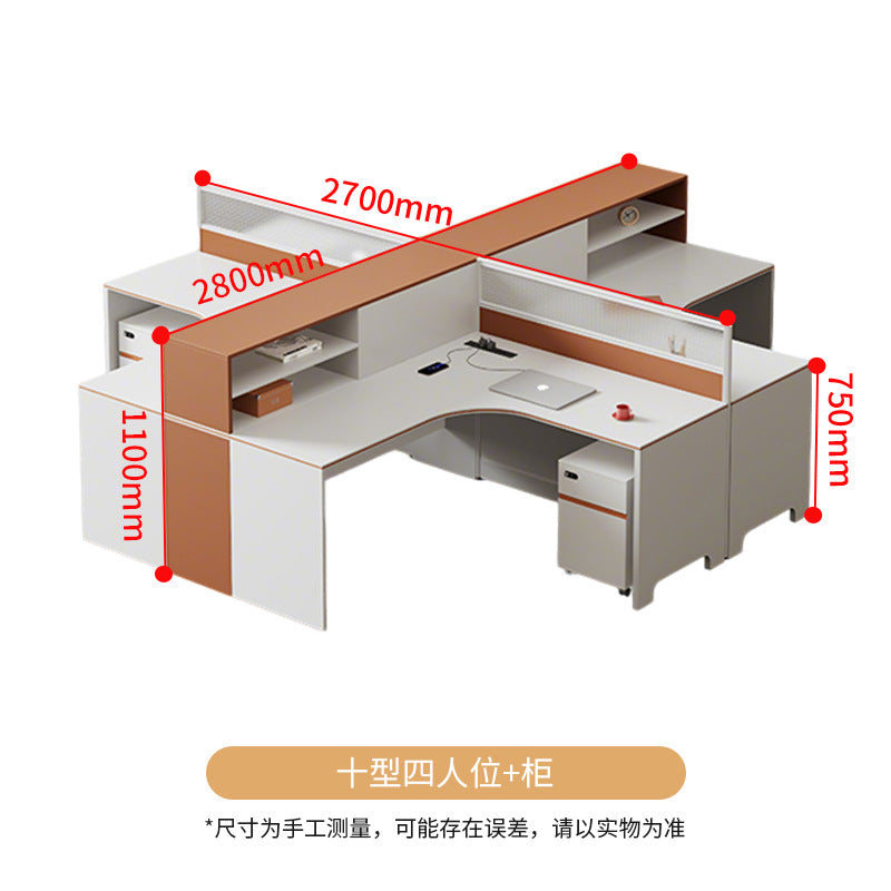 Saint li staff desk employee slot desk card seat casual modern screen financial desk and chair combination