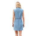 European and american cross-border e-commerce women's summer new arrivals:  independent store washed lightweight adjustable denim dress