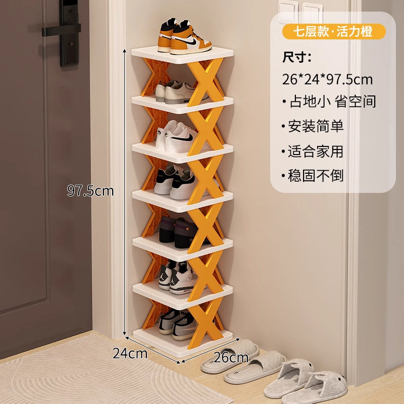 Shoe rack for home door multi-layer small narrow rental house simple shoe rack indoor new arrival 2025 popular shoe cabinet